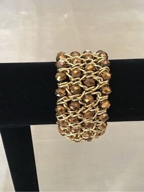 Gold Beaded Chain Bracelet
